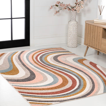 Flow Abstract Swirl Area Rug